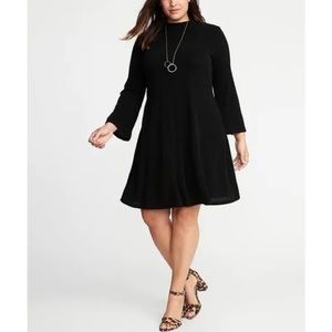 Old Navy Mock Neck Rib Knit Swing Dress